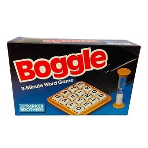 Parker Brothers Boggle Board Game Unisex OS Blue Vintage 3-Minute Word Game 0384